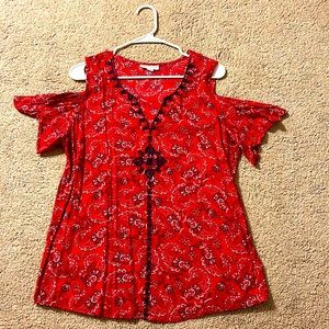 Red bandana - cold shoulder stop